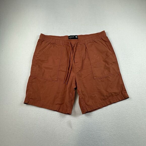 Arbor Shorts Mens 36 Orange 1995 Men Chino Pull On Casual Shorts Drawstring - Picture 1 of 9